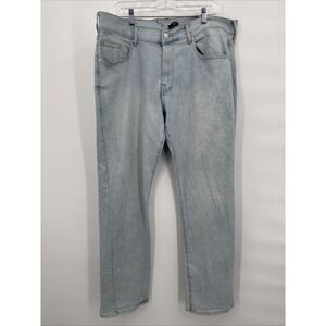 True Religion Jeans Mens‎ 40x34 Ricky Relaxed Straight Blue Light Wash Stretch